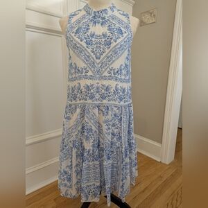 Calvin Klein Paisley Knee Length Boho Dress